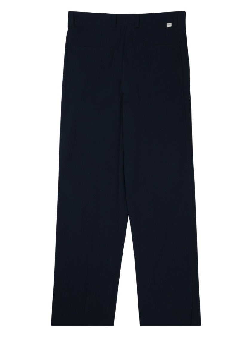 Paolo Pecora Milano Tailored Blue Trousers With Clean Lines And Comfortable Stretch