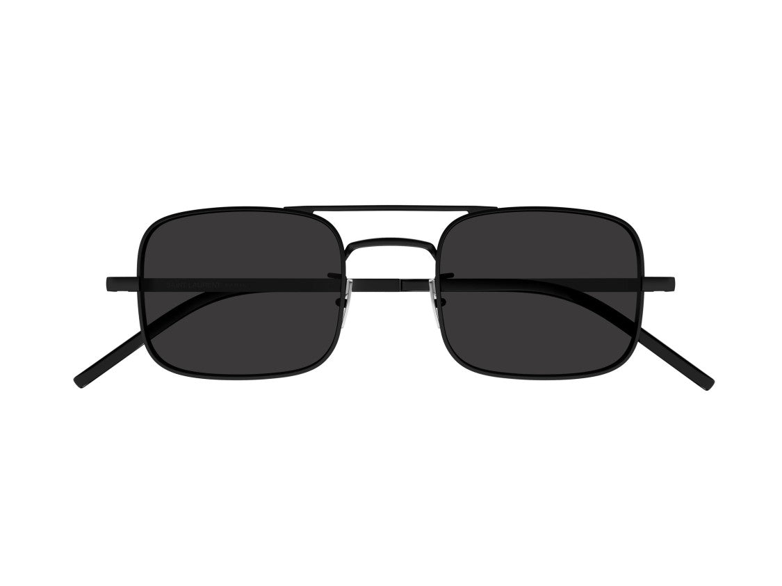 Saint Laurent Black Sl 331 Double Bridge Matte Square Sunglasses