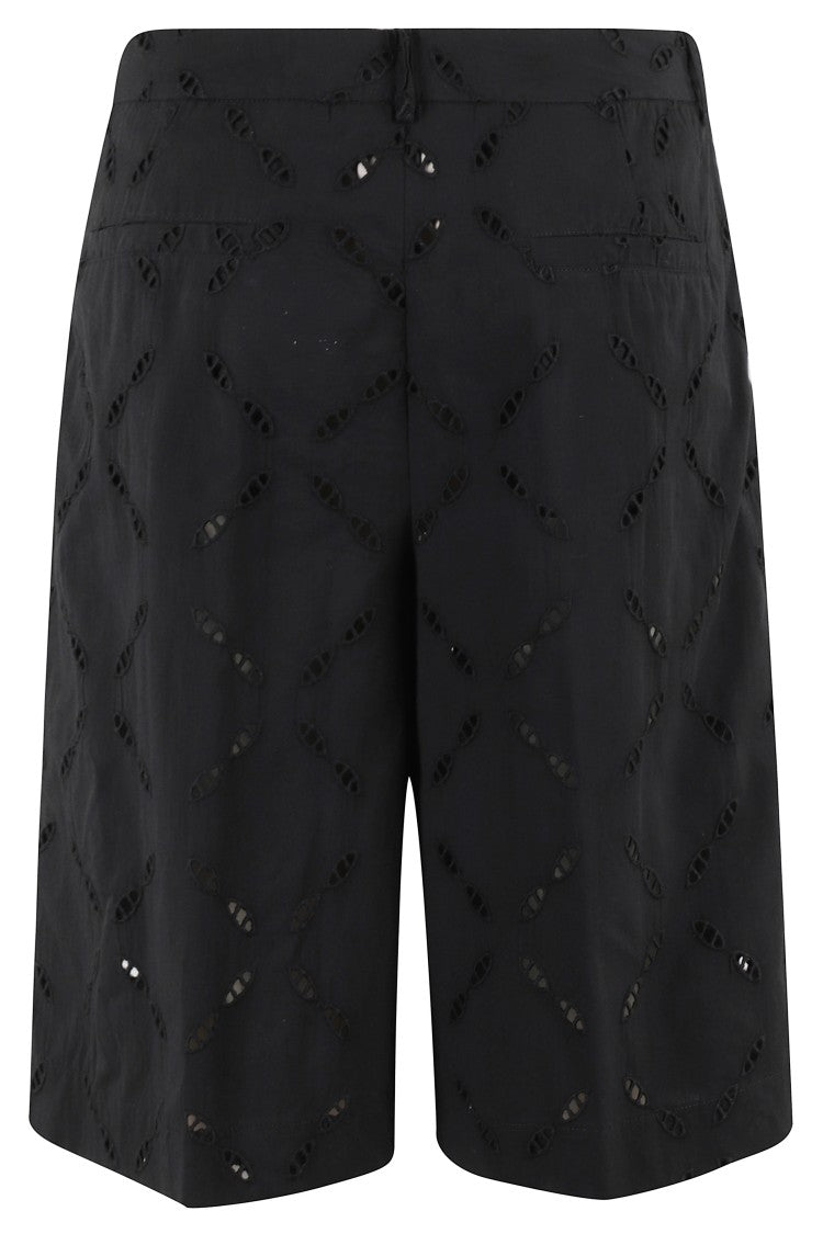 Semi Couture Bermuda Shorts With Sangallo Pattern