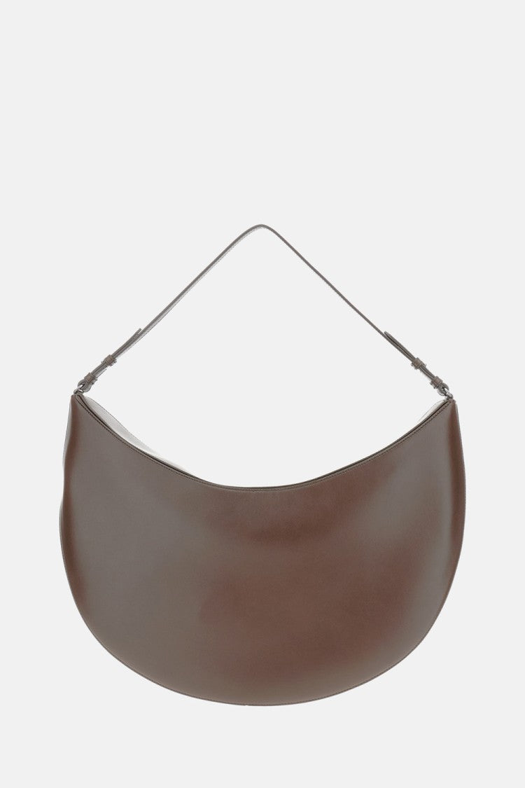 Jacquemus Half-Moon Calf Leather Shoulder Bag With Adjustable Strap