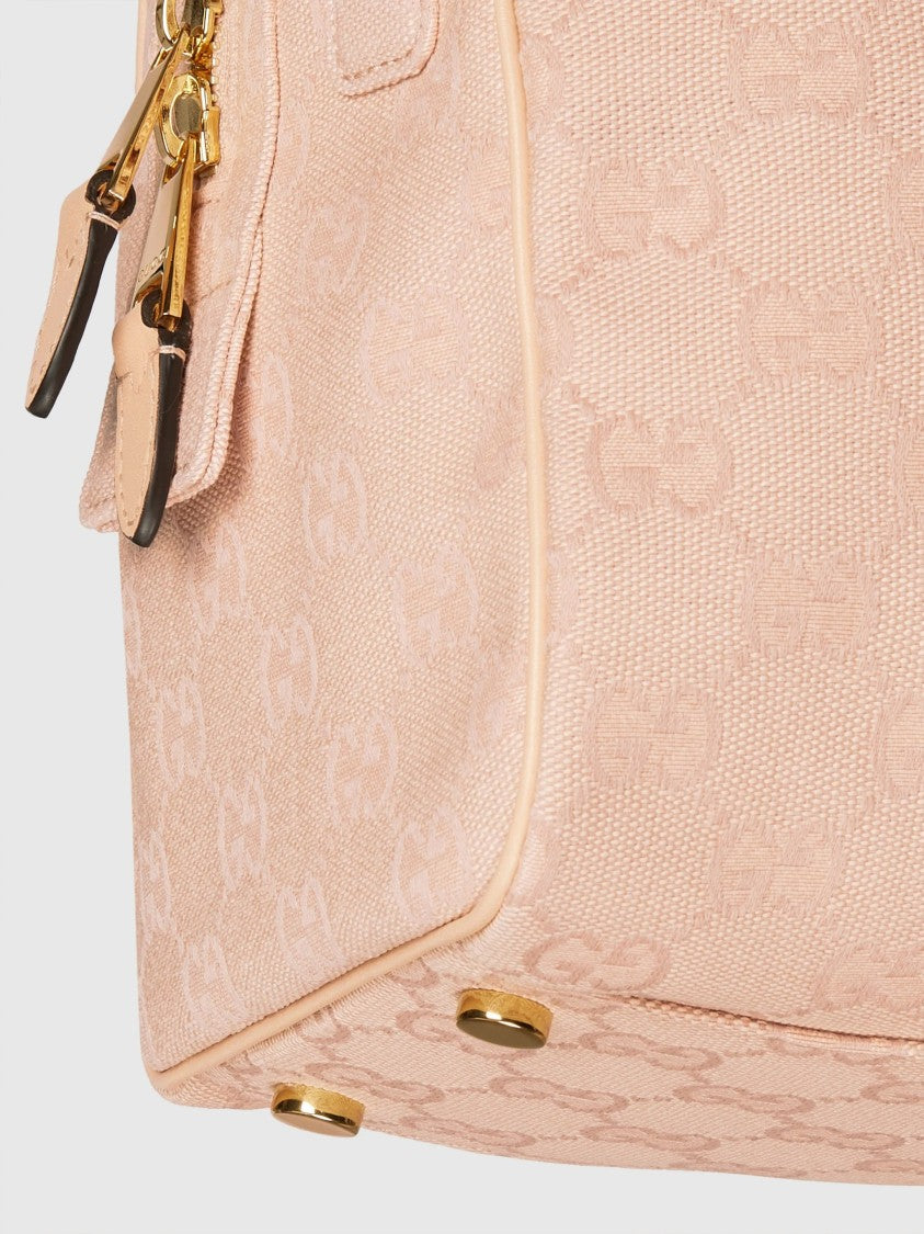 Gucci Pink Ophidia Structured Monogram Canvas Handbag