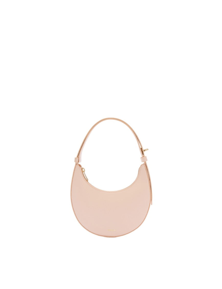 Furla Pink Delizia Mini Leather Hobo Bag
