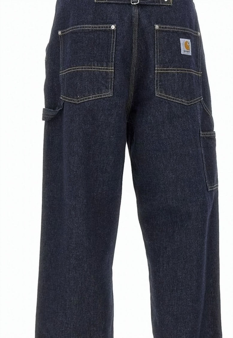 Carhartt Wip Relaxed Wide-Leg Denim Pants With Utility Pockets