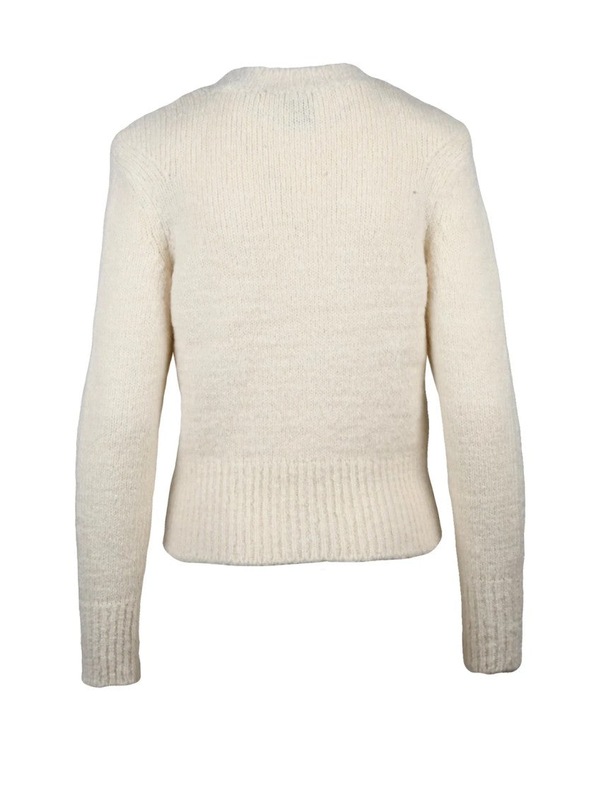 Isabel Marant Soft-Textured Crewneck Sweater With Ribbed Detailing