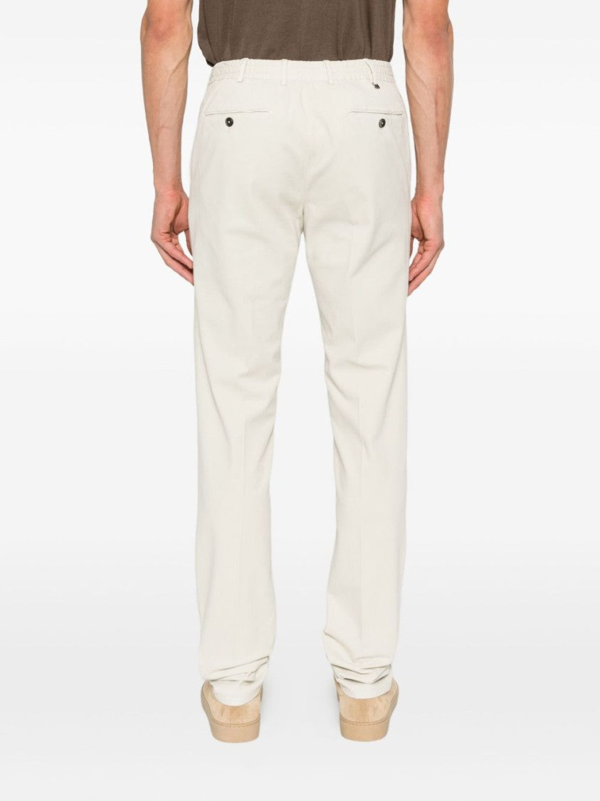 Pt Torino Flat Front Trousers With Button Fly