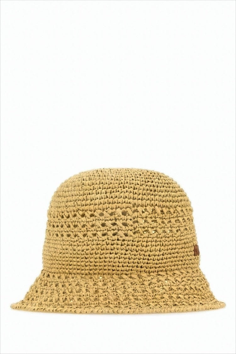 Miu Miu Natural Fiber Woven Bucket Hat