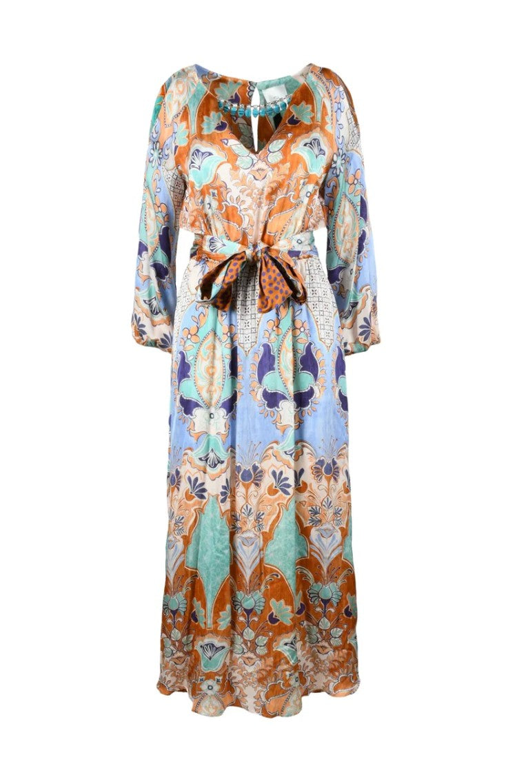 Lafty.Lie Long Viscose Dress - Multicolor