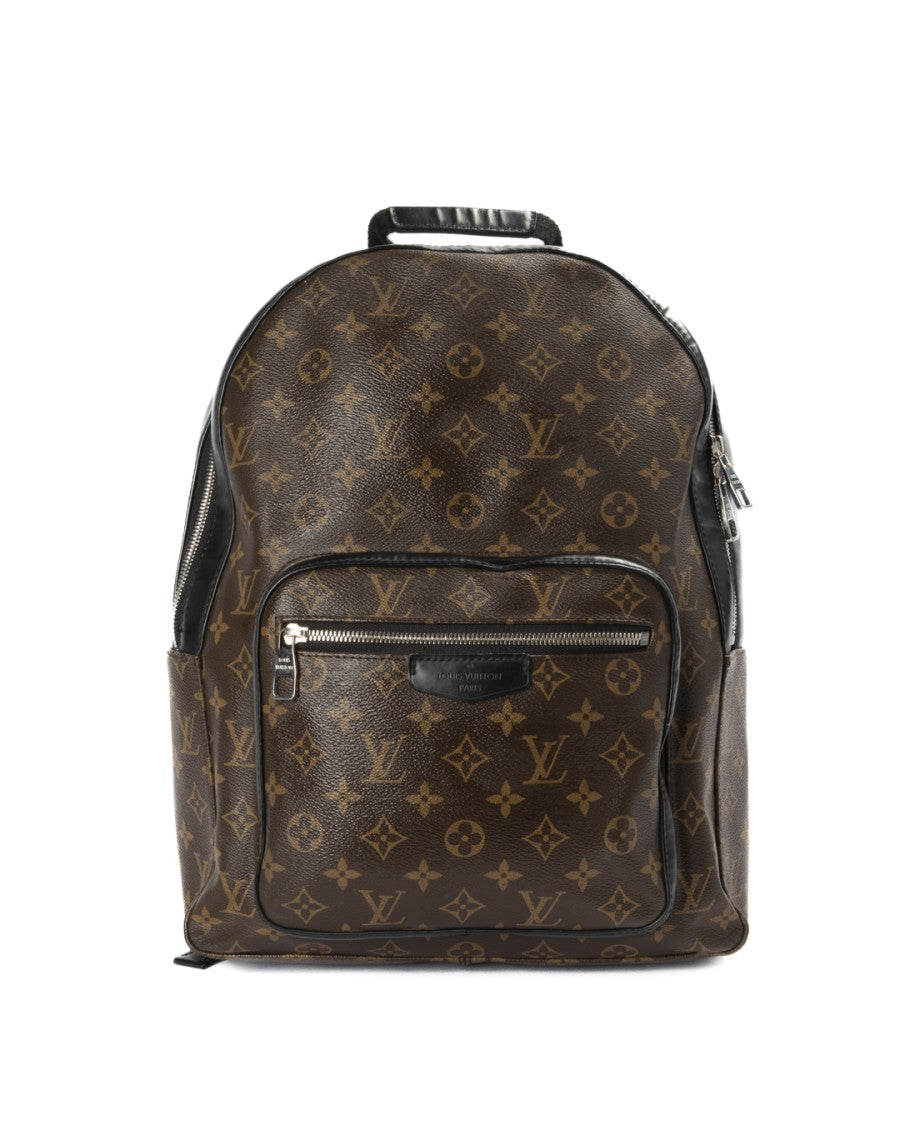 Louis Vuitton Josh Gm Monogram Canvas Backpack With Black Leather Accents