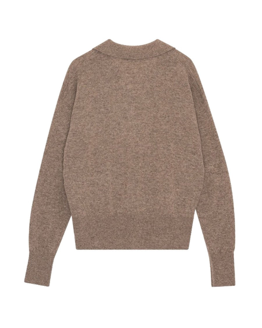 Remain Brown Knit Polo Shirt