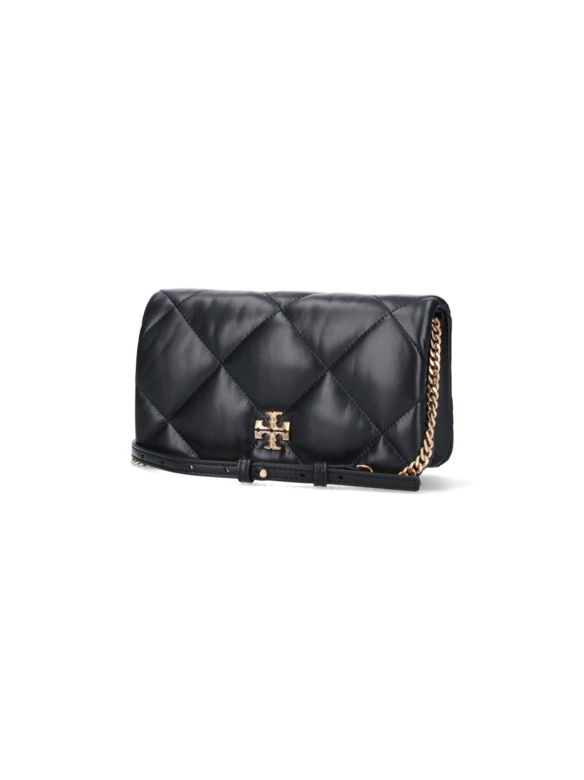 Tory Burch Diamond-Quilted Black Napa Leather Wallet