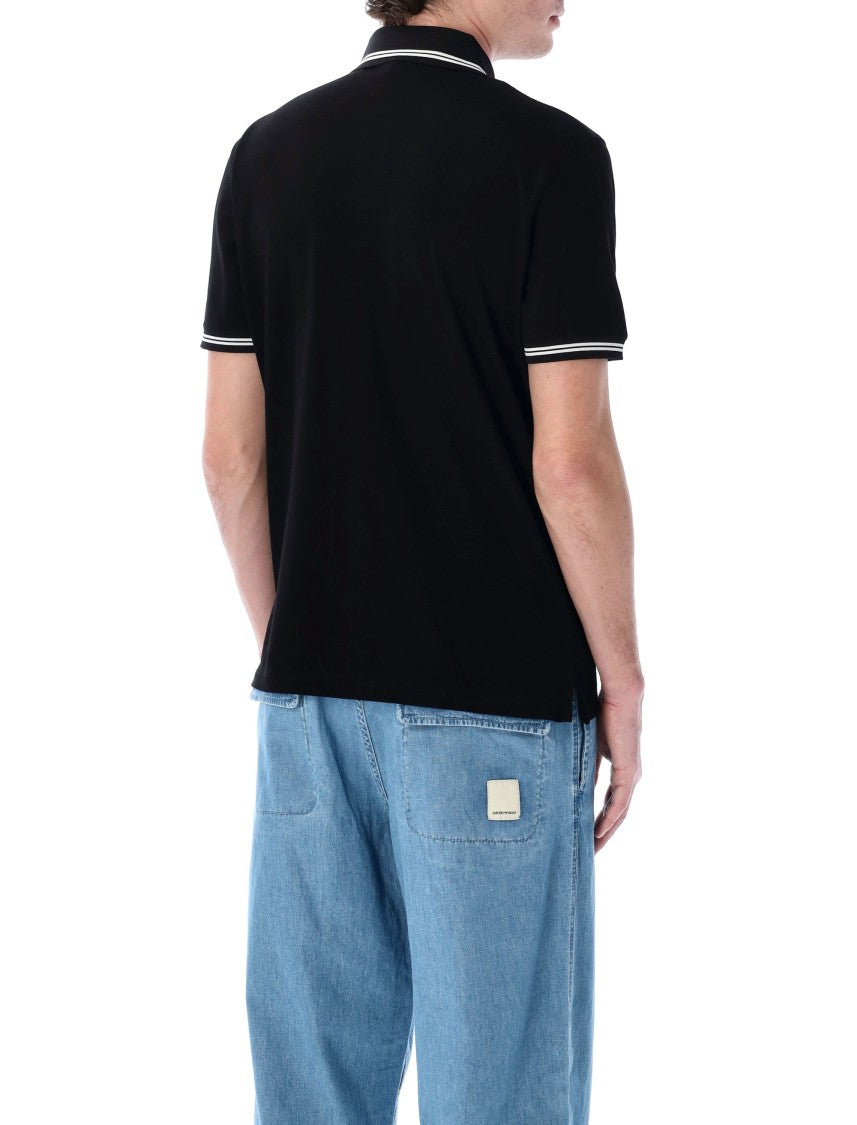 Emporio Armani Classic Piqué Polo Shirt With Polished Collar