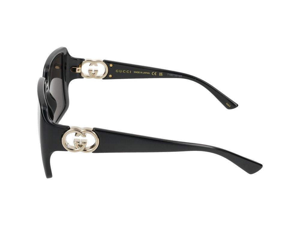 Gucci Gg1692s 001 Black Black Grey 54/18/135 Sunglasses