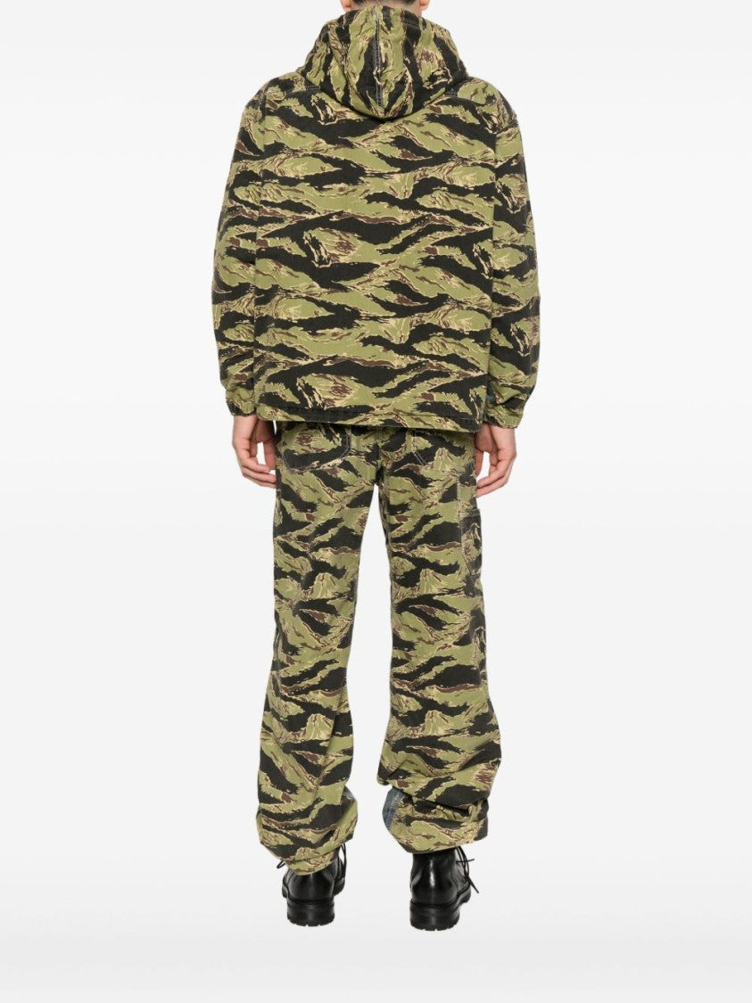 Diesel Camouflage Sleeve Denim Jacket