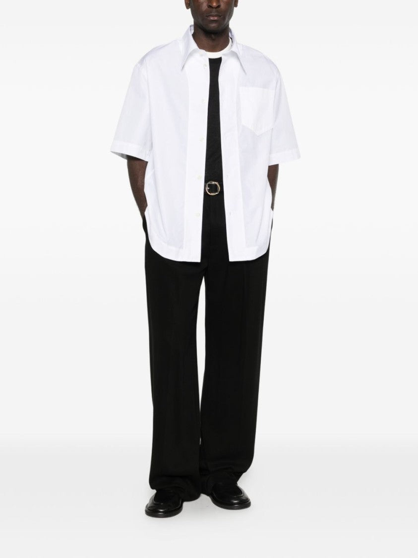 Ami Paris White Chest Pocket Short Sleeve Shirt