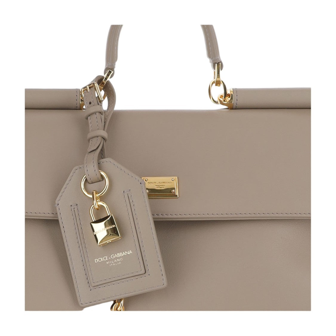 Dolce & Gabbana Structured Medium Handbag In Smooth Calfskin Leather