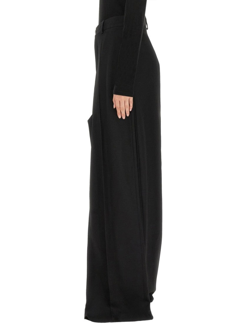Balenciaga Tailored Double Front Wool Pants With Structured Silhouette