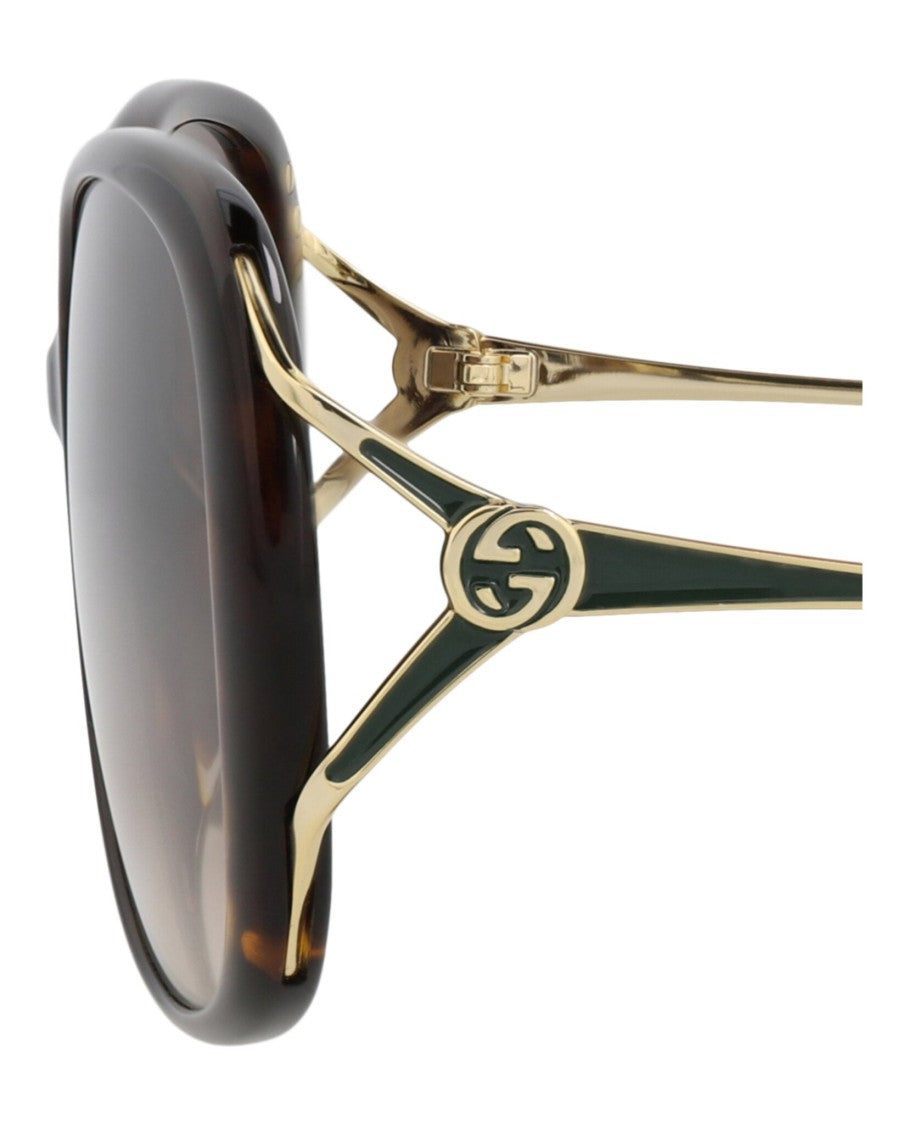 Gucci Round-Frame Acetate Sunglasses