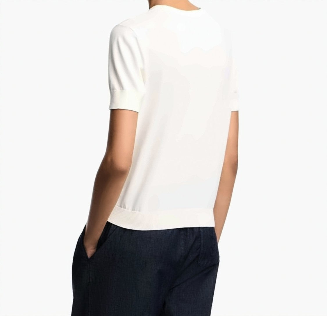 Emporio Armani Supima Cotton Mesh Insert Jersey T-Shirt