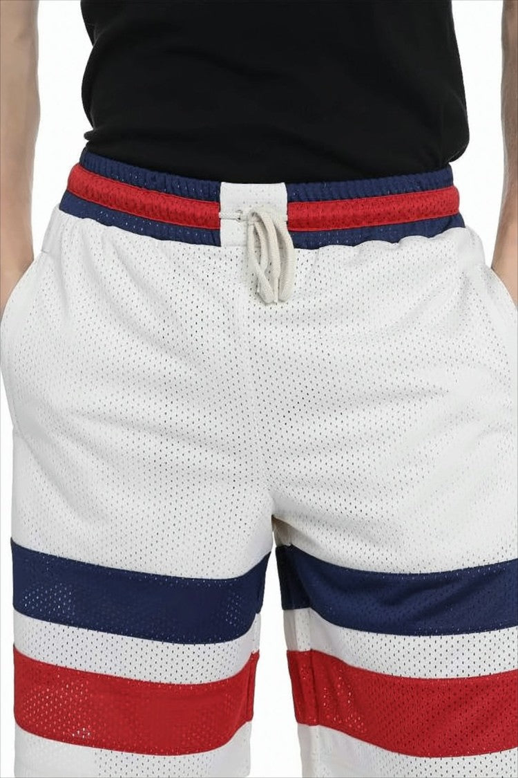 Gucci Navy And Red Striped Performance Shorts