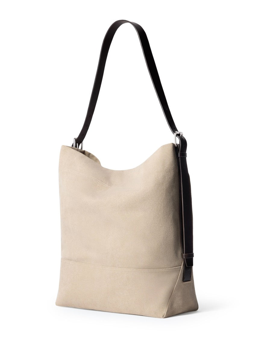 Lemaire Spacious Belted Tote Bag With Leather Base