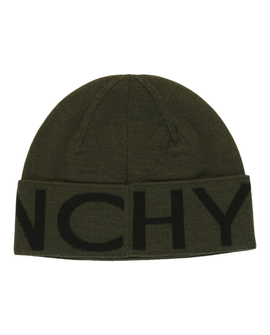 Givenchy Jacquard Logo Beanie With Folded Cuff And Bold Graphic