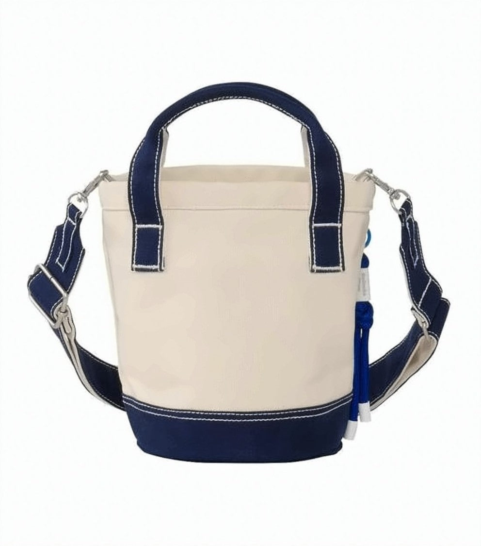 Onitsuka Tiger Cotton Tote Bag With Embroidered Tiger Motif