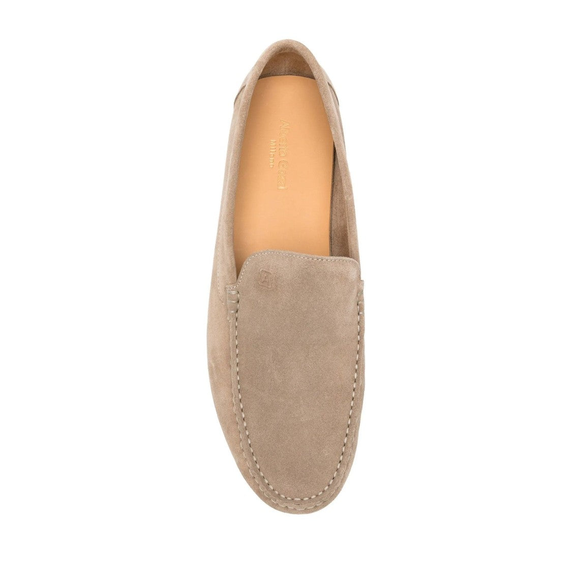Alberto Gozzi Beige Flat Sole Suede Loafers