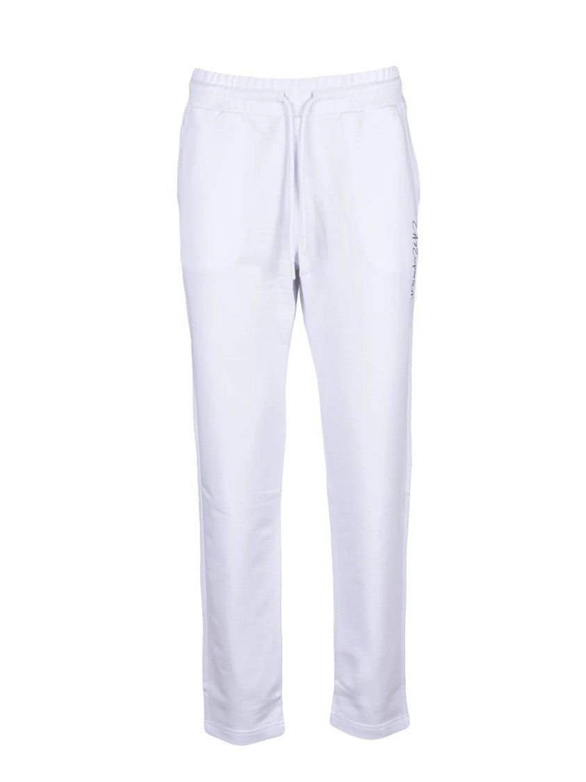Ea7 Emporio Armani Cotton-Elastane Blend Track Pants With Elastic Waistband And Drawstring