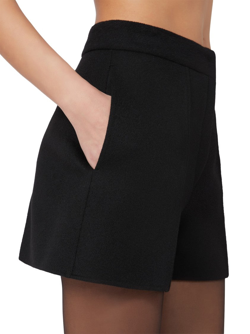 Max Mara Tailored Black Shorts Crafted From Virgin Wool
