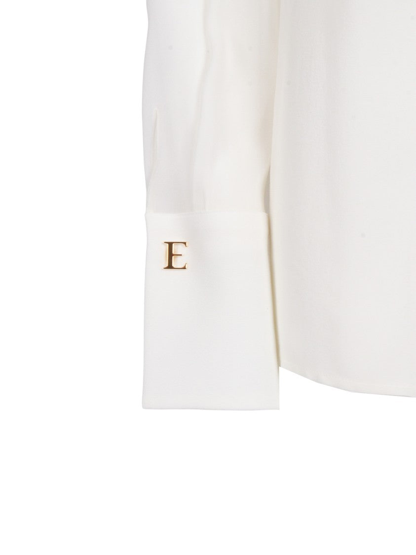 Elisabetta Franchi Silk Classic Bow Blouse