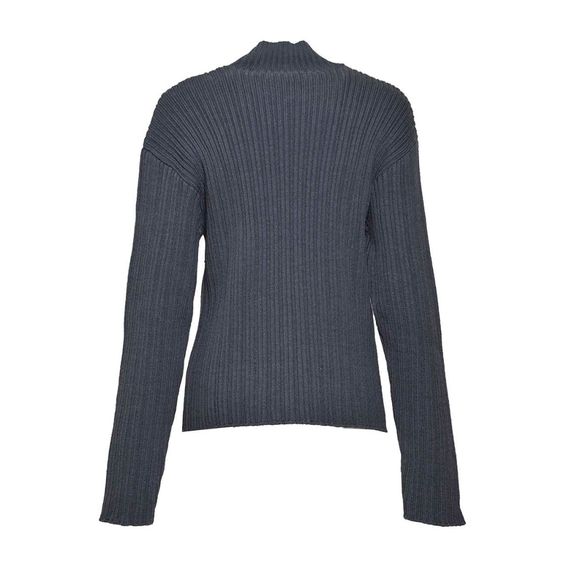 Our Legacy Dark Grey Wool Funnel Neck Sweater