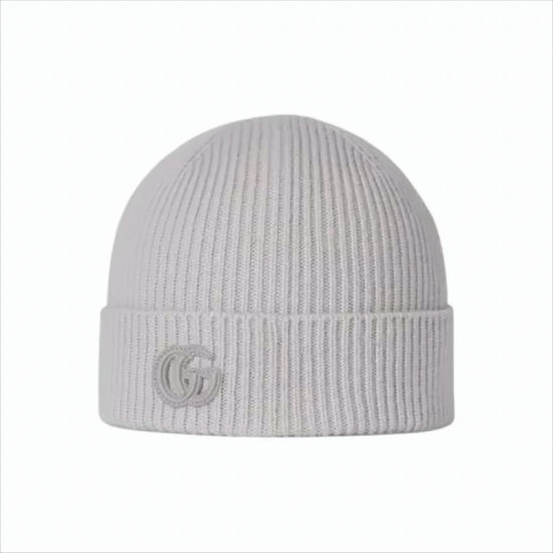 Gucci Ribbed Knit Cashmere Beanie With Logo Detail