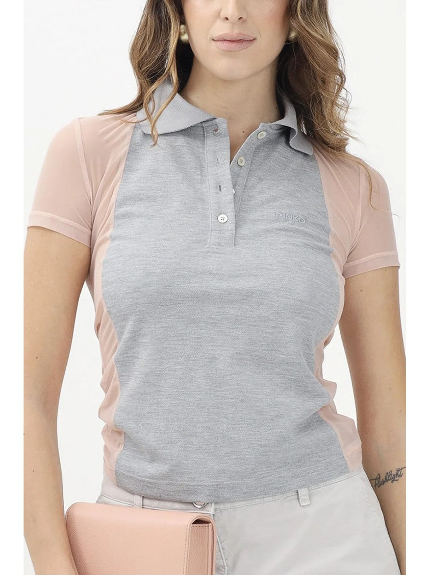 Pinko Grey Nylon Elastane Polo