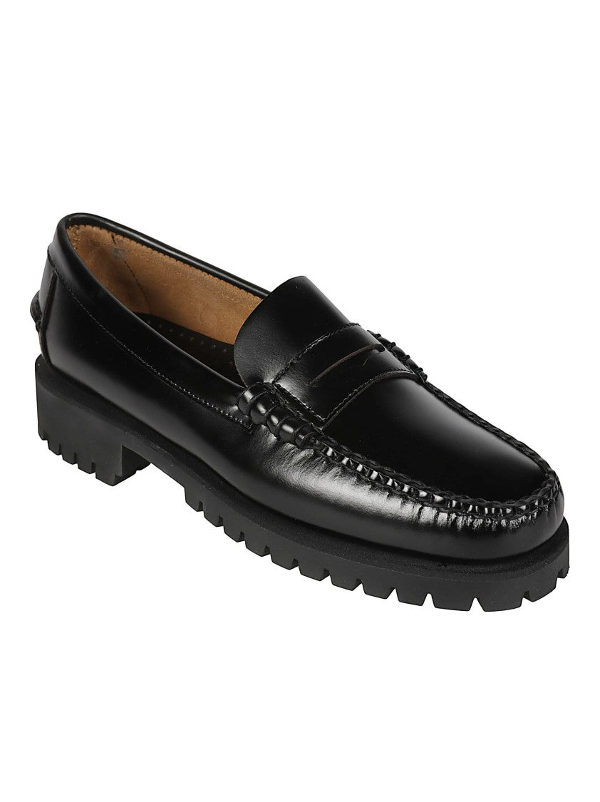 Sebago Dan Lug Polished Calfskin Penny Loafers