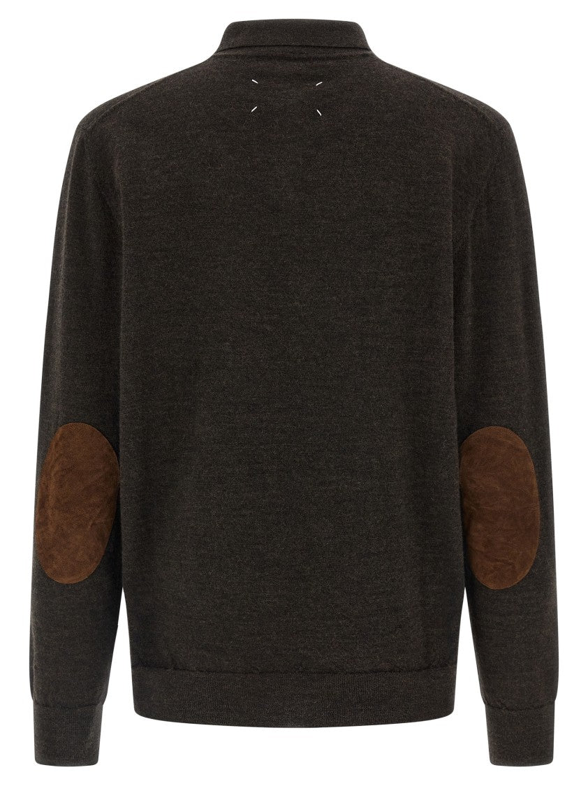 Maison Margiela Suede Patch Polo Shirt