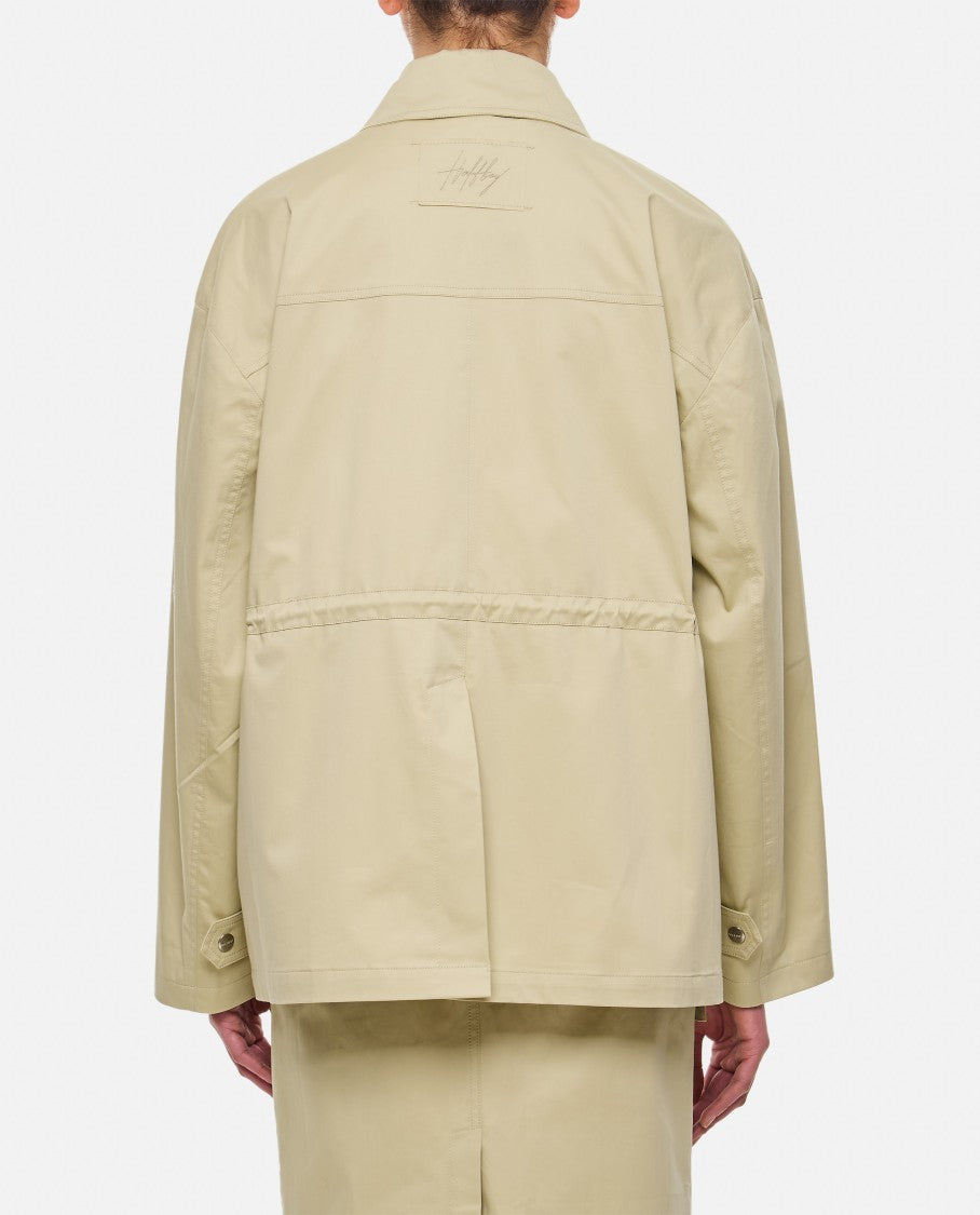 Halfboy Biege Parka With Drawstring Waist