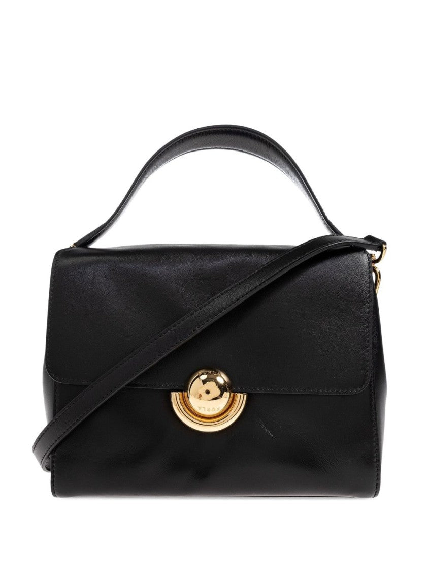 Furla Structured Handbag With Gold-Tone Button Closure