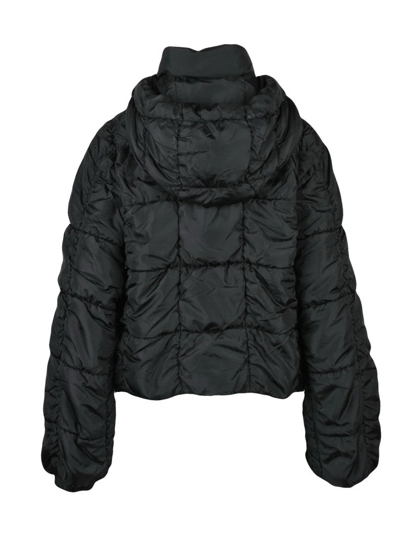 Diesel Black Polyester Embossed Down Jacket