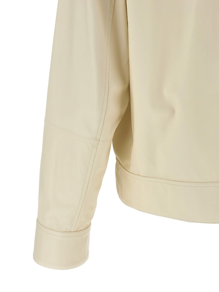 Brunello Cucinelli Reversible Short Lamb Leather Jacket