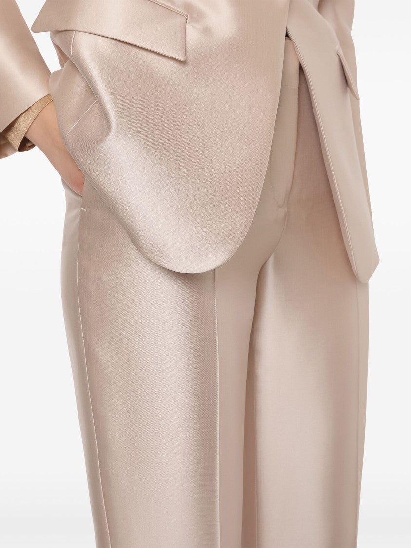Alberta Ferretti Tailored Mikado Trousers With Lustrous Finish
