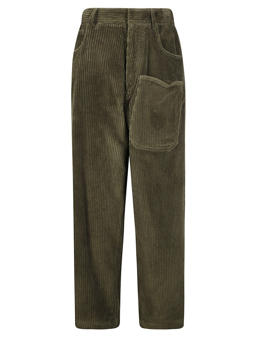 Jejia Wide-Leg Corduroy Pants With Multi-Pocket Design