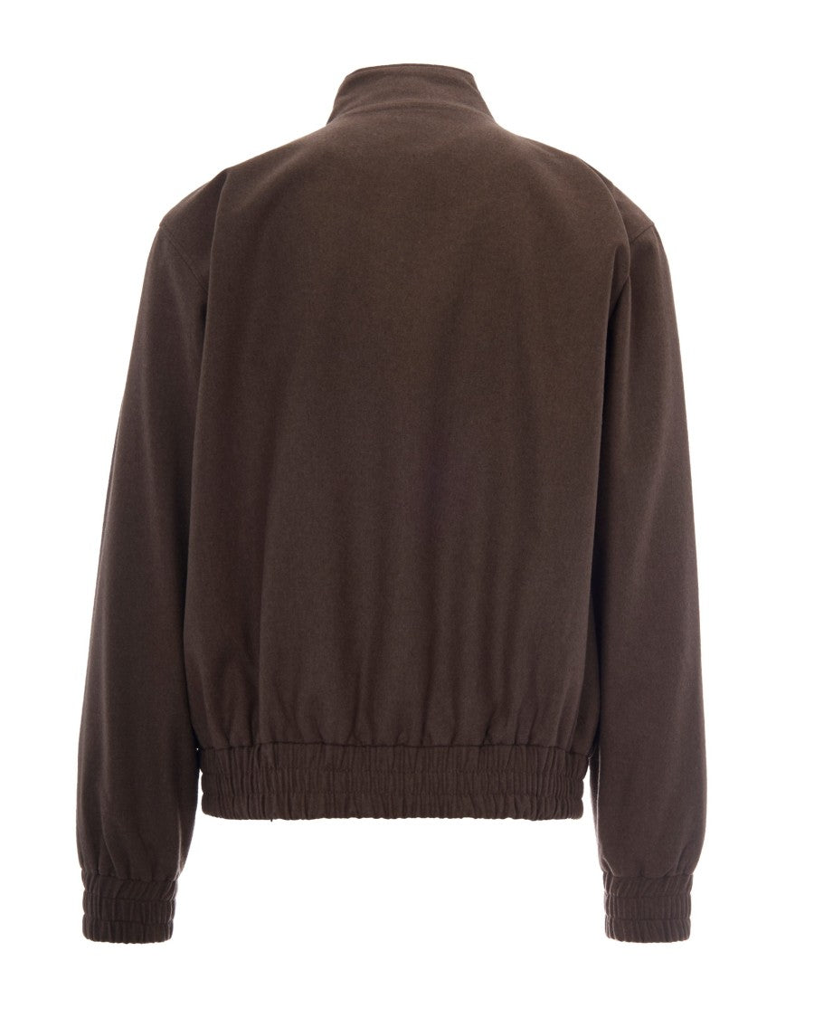 Drôle De Monsieur Light Brown Flannel Jacket With High Collar