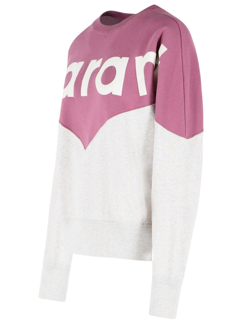 Isabel Marant Étoile 'Houston' Cotton Sweatshirt With 'Millyny' 'Mauve Mist' Logo