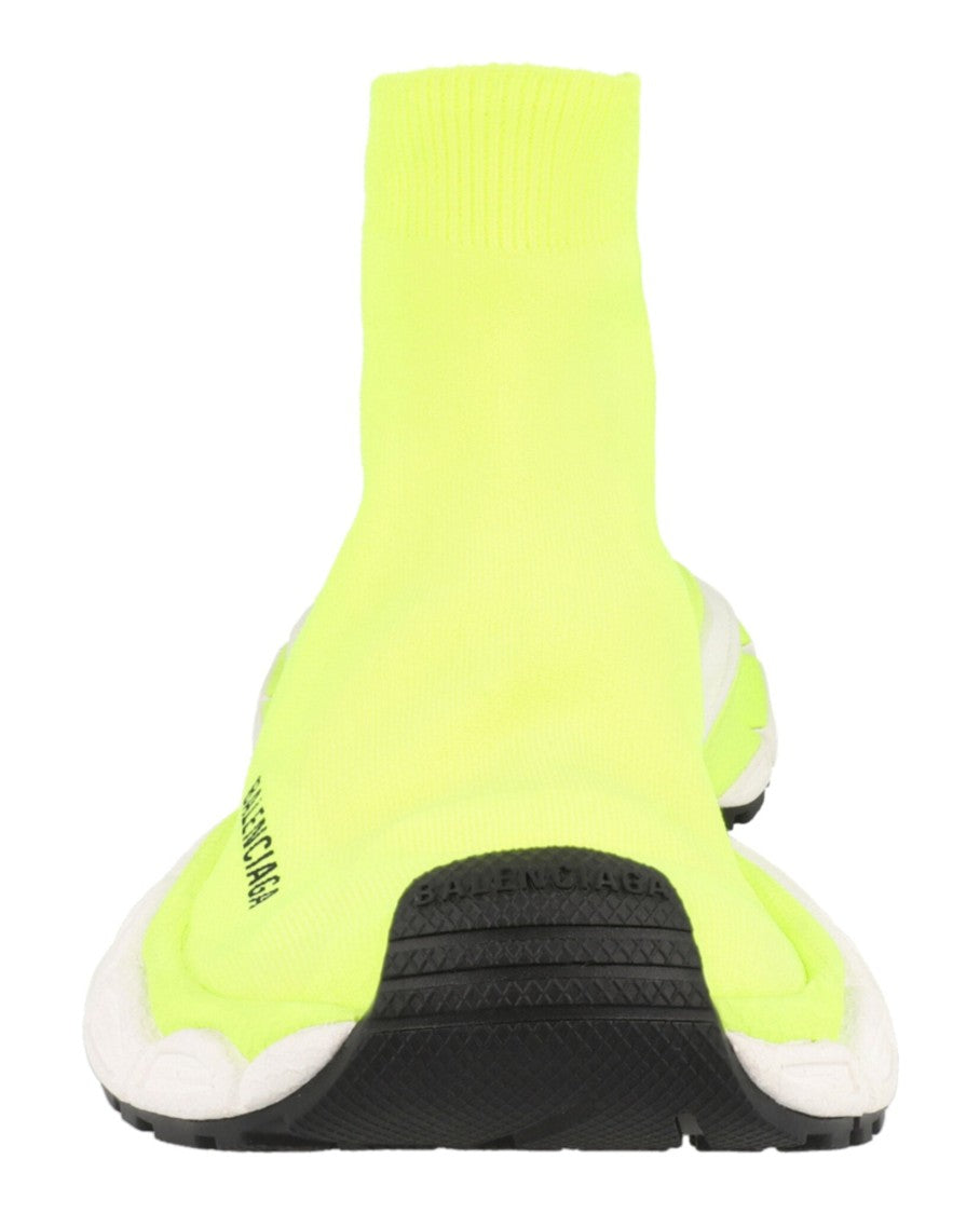 Balenciaga High-Top Sock Sneakers With Ribbed Trim And Bold Branding