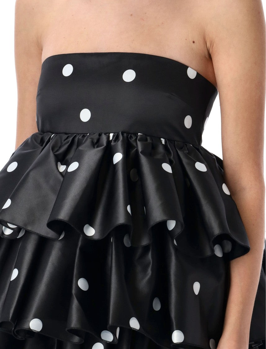 Rotate Satin Ruffled Mini Dress