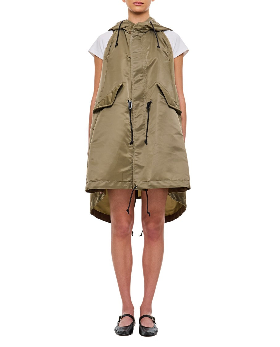 Sacai Nylon Twill Hoodie Vest