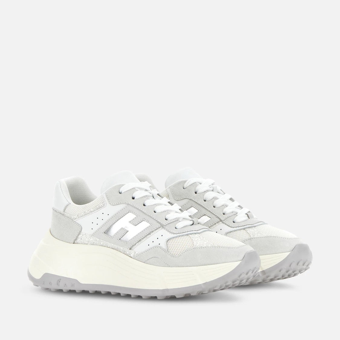 Hogan Chunky Sole Sneakers With Layered Design