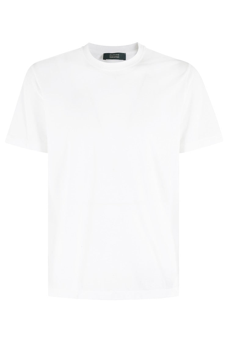 Zanone Short-Sleeve Cotton T-Shirt With Round Neckline