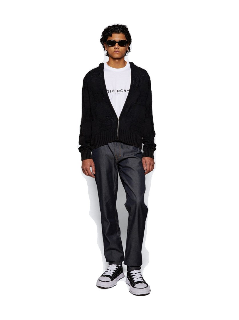 Misbhv Acid Washed Knitted Hoodie Black