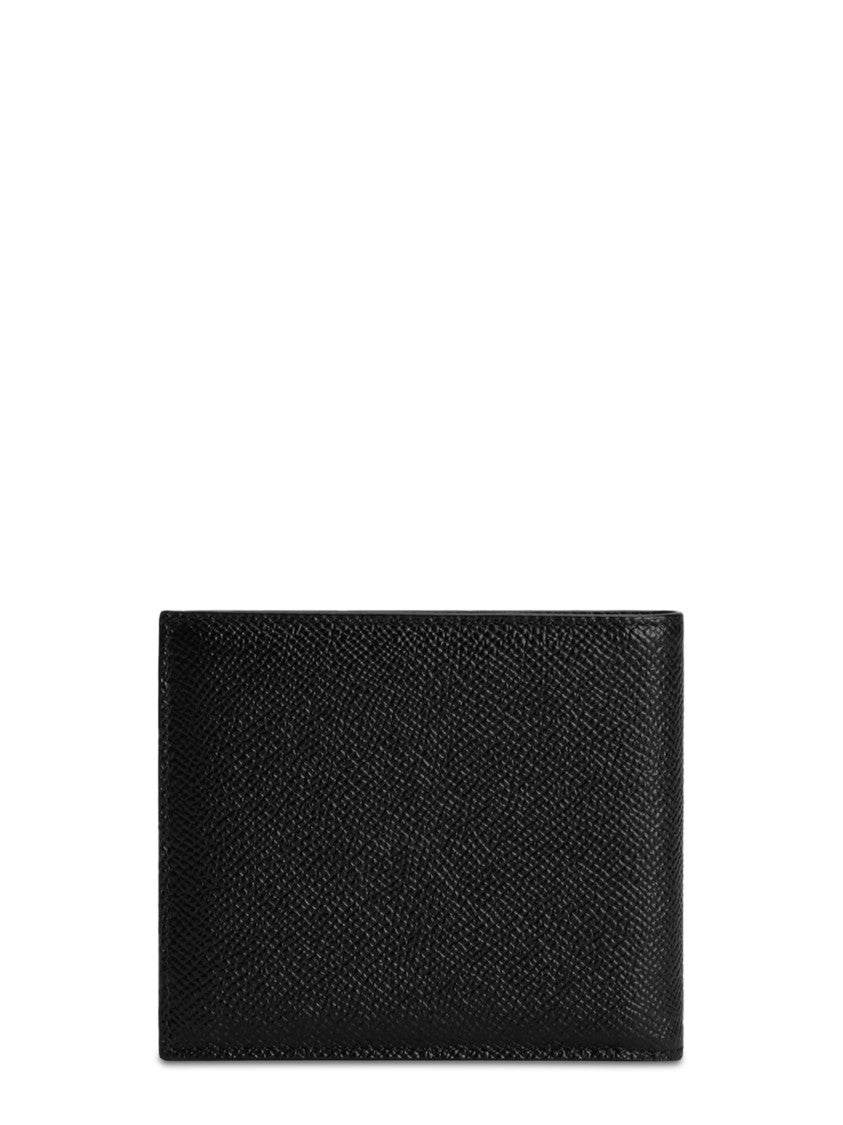 Dolce & Gabbana Portafogli St. Dauphine Engraved Plaque Leather Bifold Wallet